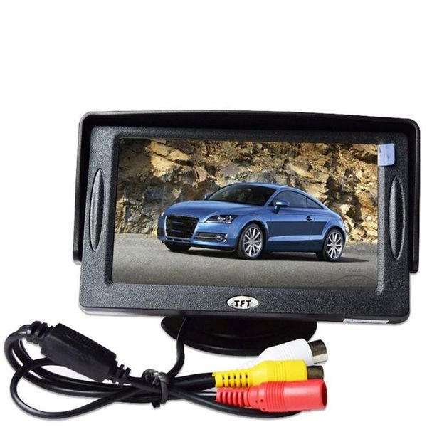 

car display 4.3 inch hd tft digital lcd screen small tv two-way av input reversing priority two-way video input