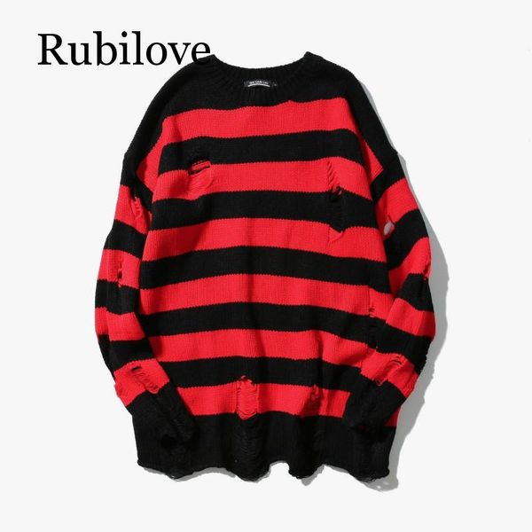 rubilove black red striped hole knit sweaters autumn winter sweater fashion long paragraph oversized jumpers men all-match cloth, White;black
rubilove black red striped hole knit sweaters autumn winter sweater fashion long paragraph oversized jumpers men all-match cloth, White;black