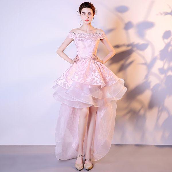 organza high low prom dresses with off shoulder neckline 2019 lace embroidery prom gowns pink color, Black
organza high low prom dresses with off shoulder neckline 2019 lace embroidery prom gowns pink color, Black