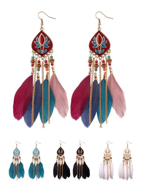 wholesale europe retro feather tassel earrings dangle long chain lady fashion alloy jewelry women gift drop hook ear stud earring 4colors, Silver
wholesale europe retro feather tassel earrings dangle long chain lady fashion alloy jewelry women gift drop hook ear stud earring 4colors, Silver