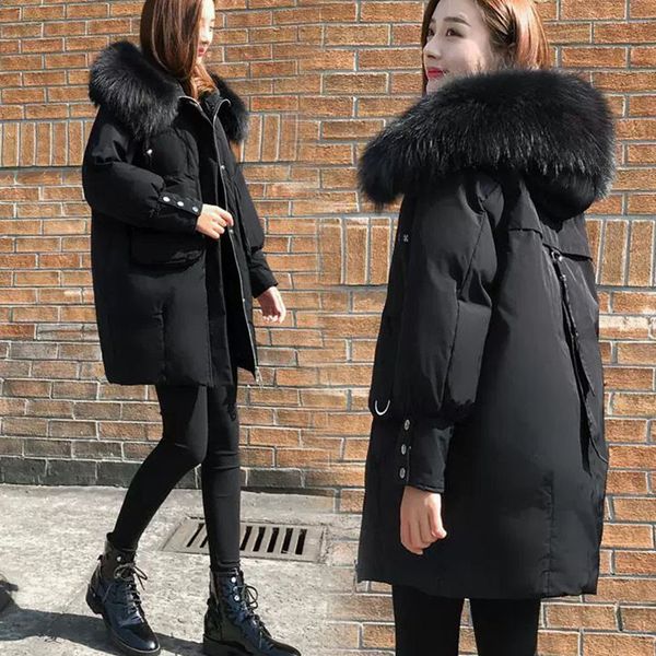 new 4xl autumn winter women coats plus size vestido casual loose solid big fur collar thick cotton coat for women outerwear coat, Black
new 4xl autumn winter women coats plus size vestido casual loose solid big fur collar thick cotton coat for women outerwear coat, Black