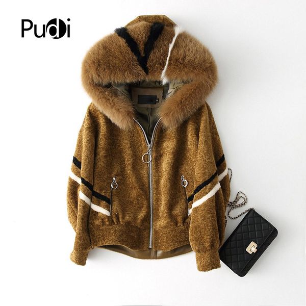 pudi a17251 women's winter warm genuine wool fur with raccoon fur hood winter warm coat lady long coat jacket overcoat, Black
pudi a17251 women's winter warm genuine wool fur with raccoon fur hood winter warm coat lady long coat jacket overcoat, Black