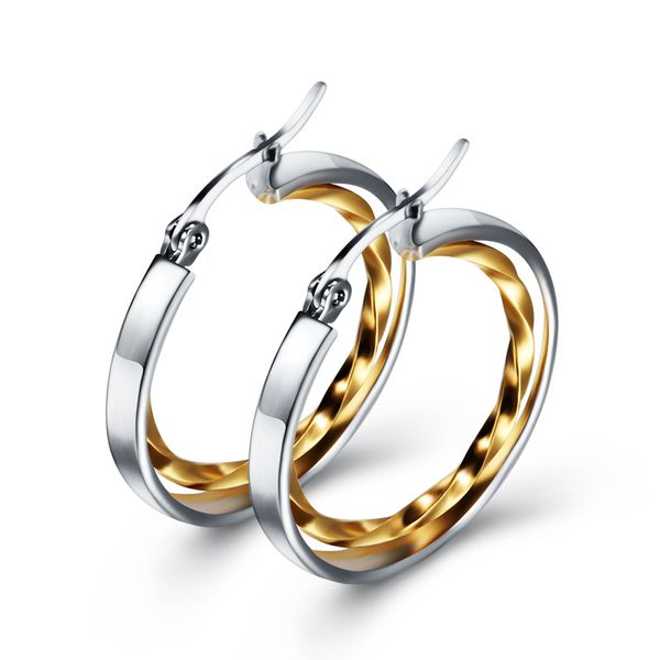 new designer 316l stainless steel earrings women gold sliver hoop earrings fashion jewelry earrings for women, Golden;silver
new designer 316l stainless steel earrings women gold sliver hoop earrings fashion jewelry earrings for women, Golden;silver