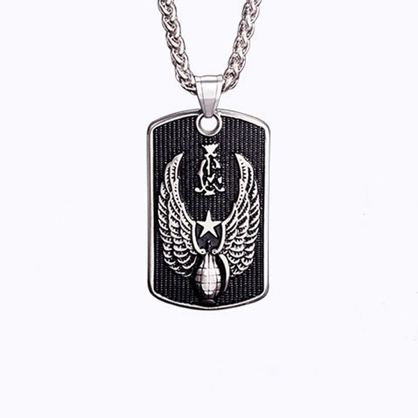 stainless steel brand men's pendant necklace personality punk titanium steel necklace fashion accessories wholesale new, Silver
stainless steel brand men's pendant necklace personality punk titanium steel necklace fashion accessories wholesale new, Silver