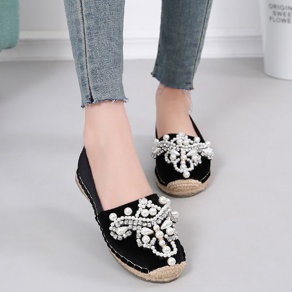 gold velvet fisherman shoes handmade sewing string bead flats luxury pearl crystal straw weave loafers large size 43 women shoes, Black
gold velvet fisherman shoes handmade sewing string bead flats luxury pearl crystal straw weave loafers large size 43 women shoes, Black