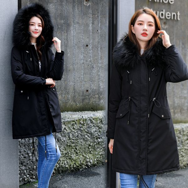 cross border 2019 new style winter parka cotton-padded clothes berber fleece large size thick cotton coat women's middle long co, Blue;black
cross border 2019 new style winter parka cotton-padded clothes berber fleece large size thick cotton coat women's middle long co, Blue;black
