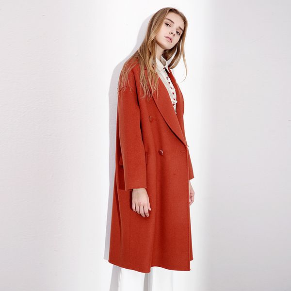 double-faced cashmere trench women's red long windbreaker 2019 autumn and winter new loose notched woolen overcoat 5n19807, Black
double-faced cashmere trench women's red long windbreaker 2019 autumn and winter new loose notched woolen overcoat 5n19807, Black