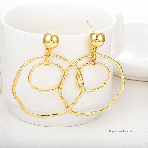 Simple Gold Color Big Hoop Earring For Women Statement Fashion Jewelry Accessories Large Double Circle Round Loop Earrings E0491
Simple Gold Color Big Hoop Earring For Women Statement Fashion Jewelry Accessories Large Double Circle Round Loop Earrings E0491