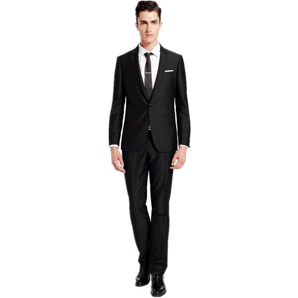 regular 2 piece suit black slim fit mens suits one button wedding dress and groom tuxedos, White;black
regular 2 piece suit black slim fit mens suits one button wedding dress and groom tuxedos, White;black