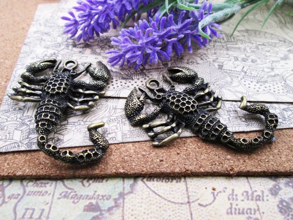 9pcs--51*39mm huge scorpion charms tibetan bronze plated pendants antique jewelry making diy handmade, Bronze;silver
9pcs--51*39mm huge scorpion charms tibetan bronze plated pendants antique jewelry making diy handmade, Bronze;silver