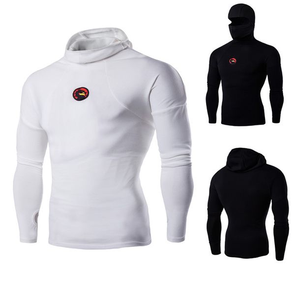 2019 new products-style pullover cool masked t-shirt high collar heap collar trend badge long-sleeved t-shirt, White;black
2019 new products-style pullover cool masked t-shirt high collar heap collar trend badge long-sleeved t-shirt, White;black