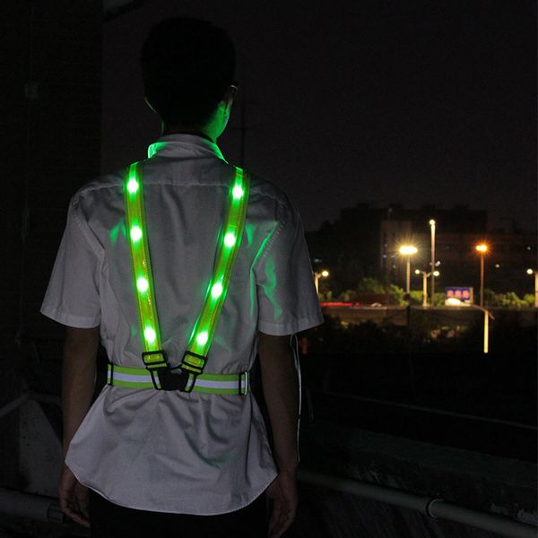 outdoor sport durable quality fluorescent green usb charging led straps reflective vest safety clothing, Black
outdoor sport durable quality fluorescent green usb charging led straps reflective vest safety clothing, Black