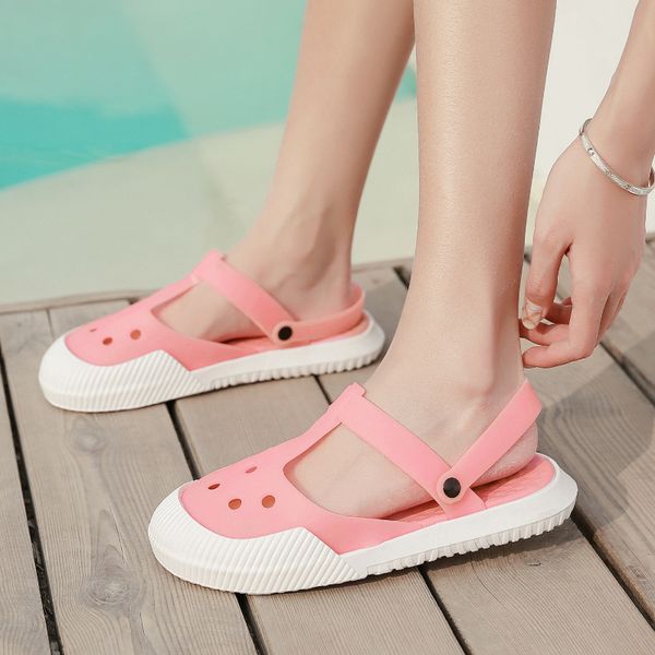women jelly sandals home non-slip summer hole shoes female flat slippers girls waterproof outdoor hollow slip-resistant, Black
women jelly sandals home non-slip summer hole shoes female flat slippers girls waterproof outdoor hollow slip-resistant, Black