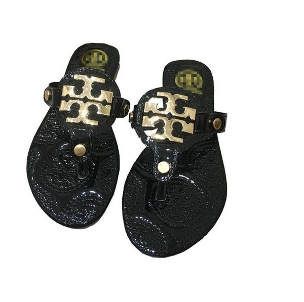 Сандалии Модный Бренд Матовая Натуральная Кожа Сандалии Открытый Пляж Флип-Флоп