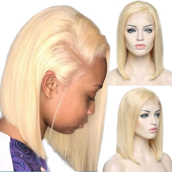 #613 short bob natural straight lace front wig full lace human hair wig remy hairwith baby hair pre plucked hairline for black women, Black;brown
#613 short bob natural straight lace front wig full lace human hair wig remy hairwith baby hair pre plucked hairline for black women, Black;brown