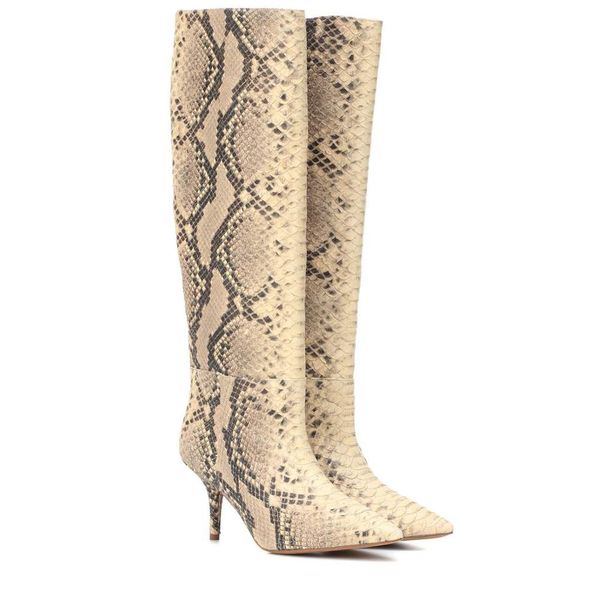 2019 fashion snake print knee high boots snakeskin slip on pointed toe long boots women ladies high heels party shoes woman, Black
2019 fashion snake print knee high boots snakeskin slip on pointed toe long boots women ladies high heels party shoes woman, Black