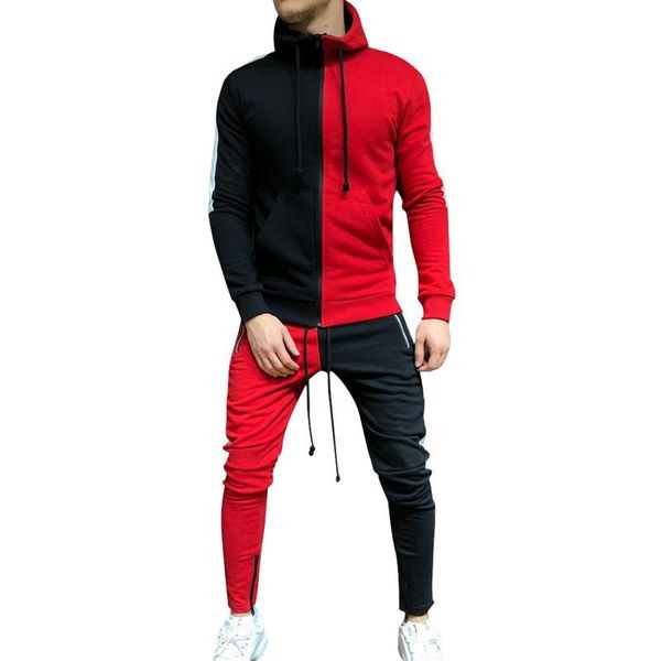 2019 autumn new men sets fashion patchwork jacket sporting suit hoodies+sweatpants 2 pieces sets slim tracksuit clothing, Gray
2019 autumn new men sets fashion patchwork jacket sporting suit hoodies+sweatpants 2 pieces sets slim tracksuit clothing, Gray