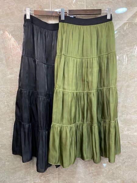 2020 spring and summer new women's elastic waist decoration wild long skirt 413, Black
2020 spring and summer new women's elastic waist decoration wild long skirt 413, Black