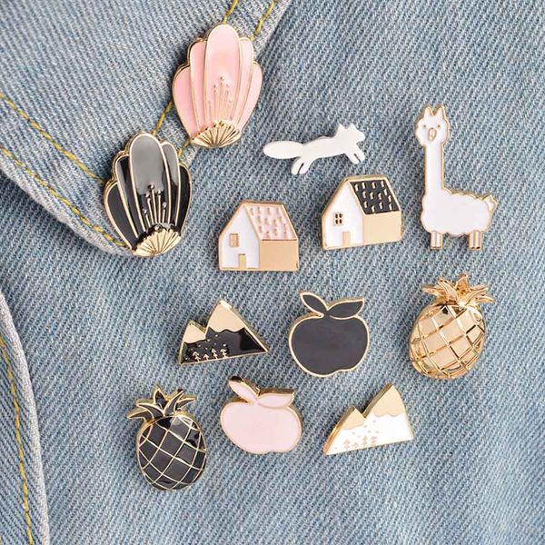 1pc cartoon enamel pins fruit pineapple apple brooches pin badges cute metal animal horse brooches pins, Gray
1pc cartoon enamel pins fruit pineapple apple brooches pin badges cute metal animal horse brooches pins, Gray