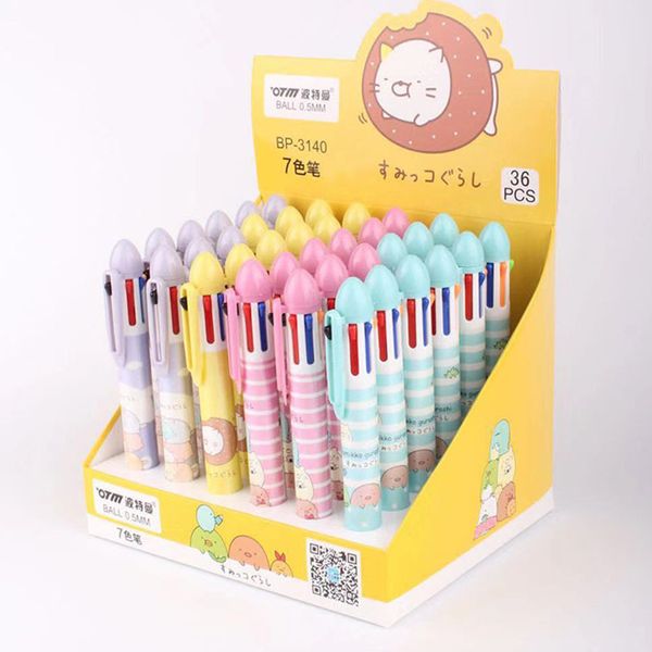 36 pcs/lot sumikko gurashi 7 colors ballpoint pen cute multicolor roll ball pens school office supply stationery gift papelaria, Blue;orange
36 pcs/lot sumikko gurashi 7 colors ballpoint pen cute multicolor roll ball pens school office supply stationery gift papelaria, Blue;orange