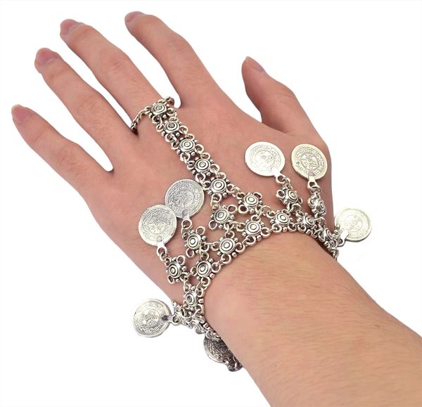 новая серебряная монета браслет регулируемый ручной цветочные boho gypsy бичи этнические ювелирные изделия браслет с кольцом, Black
новая серебряная монета браслет регулируемый ручной цветочные boho gypsy бичи этнические ювелирные изделия браслет с кольцом, Black