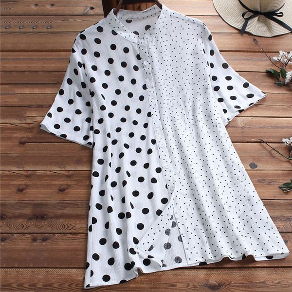 jaycosin blouses women's summer stretch wrinkle point patchwork o-neck short-sleeved casual blouse loose kimono clothes 520, White
jaycosin blouses women's summer stretch wrinkle point patchwork o-neck short-sleeved casual blouse loose kimono clothes 520, White