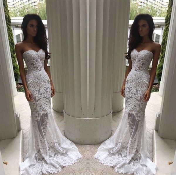 2020 mermaid wedding dresses sweetheart with white lace appliques beads sleeveless sweeptrain illusion plus size formal bridal gowns
2020 mermaid wedding dresses sweetheart with white lace appliques beads sleeveless sweeptrain illusion plus size formal bridal gowns