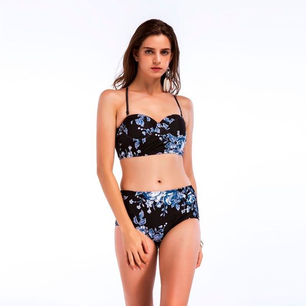 women swimwear print floral bikini set female cross back string siwmsuit push up bathing suit for ladies two piece biquini, White;black
women swimwear print floral bikini set female cross back string siwmsuit push up bathing suit for ladies two piece biquini, White;black