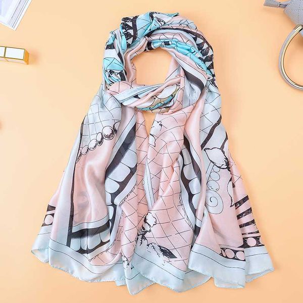 2018 design beads scarves women's print silk scarf for lady plaid blue and pink beach shawls wrap, Blue;gray
2018 design beads scarves women's print silk scarf for lady plaid blue and pink beach shawls wrap, Blue;gray
