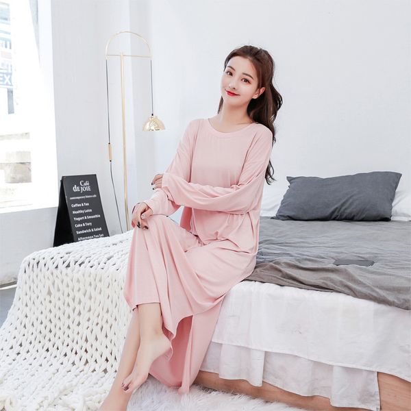 women's long sleeve loose black night dress soft casual comfortable female nightgowns home clothes 2019 spring women nightie, Black;red
women's long sleeve loose black night dress soft casual comfortable female nightgowns home clothes 2019 spring women nightie, Black;red