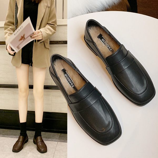shallow mouth flat black shoes for women female footwear loafers with fur british style all-match casual sneaker slip-on soft
shallow mouth flat black shoes for women female footwear loafers with fur british style all-match casual sneaker slip-on soft