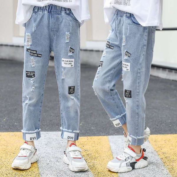girls' children's clothing spring and autumn tattered jeans summer loose children's pants big girls' fashion casual pant, Blue
girls' children's clothing spring and autumn tattered jeans summer loose children's pants big girls' fashion casual pant, Blue