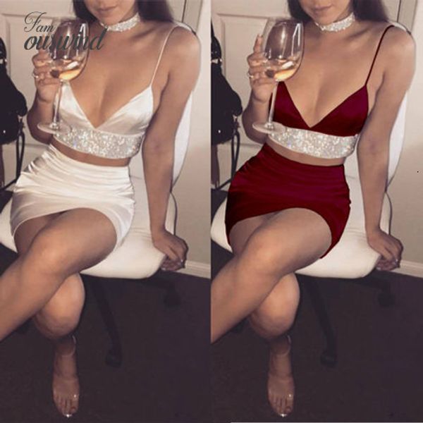 womens stylish bodycon v-neck crop and skirt set split clubwear 2pcs cooktail dresses pencil party clothing sets, Gray
womens stylish bodycon v-neck crop and skirt set split clubwear 2pcs cooktail dresses pencil party clothing sets, Gray
