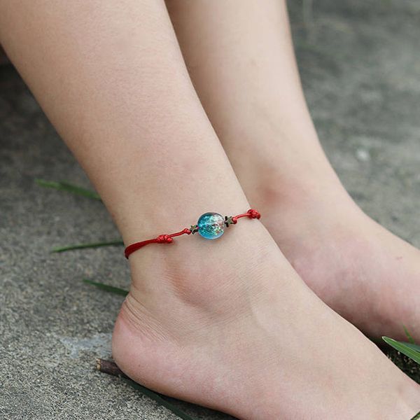 sweet jiao sheng ye guang zhu anklets manual cute boys women friends couple korean version of, Red;blue
sweet jiao sheng ye guang zhu anklets manual cute boys women friends couple korean version of, Red;blue