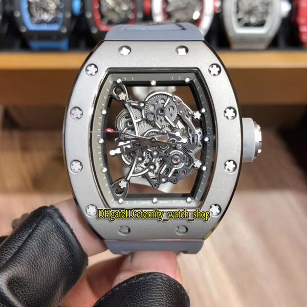13 Color High Quality RM055 Skeleton Dial Japan Miyota Automatic Mechanical RM 055 Mens Watch Silvery Case Gray Rubber Strap Sport Watches
13 Color High Quality RM055 Skeleton Dial Japan Miyota Automatic Mechanical RM 055 Mens Watch Silvery Case Gray Rubber Strap Sport Watches