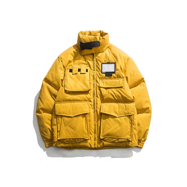 2019 winter new collar frock cotton-padded jacket men's loose tide brand big pocket solid color casual cotton men, Black
2019 winter new collar frock cotton-padded jacket men's loose tide brand big pocket solid color casual cotton men, Black