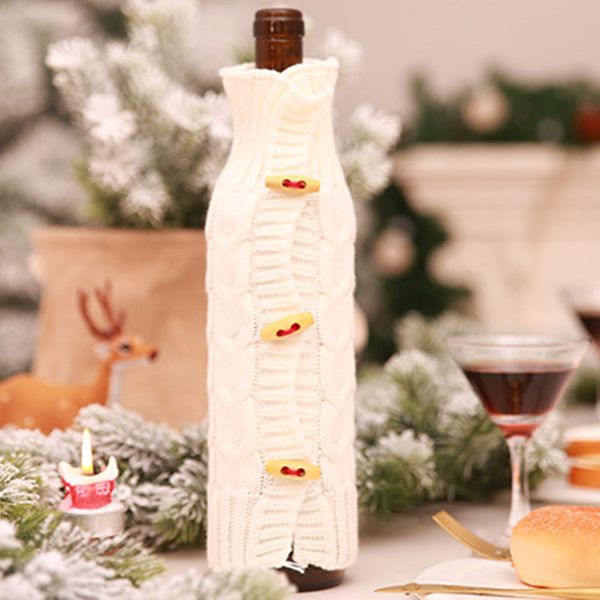 new arrival 1 pc wine bottle cover clothes red white knitting 29*9cm decoration for christmas new year party xmas ornament
new arrival 1 pc wine bottle cover clothes red white knitting 29*9cm decoration for christmas new year party xmas ornament