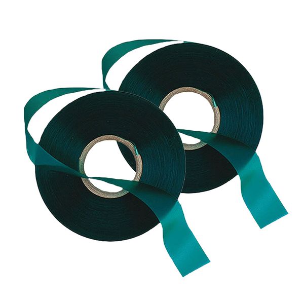 2-packs stretch tie tape ribbon for garden plants, green, 46m x 1.2cm 
2-packs stretch tie tape ribbon for garden plants, green, 46m x 1.2cm