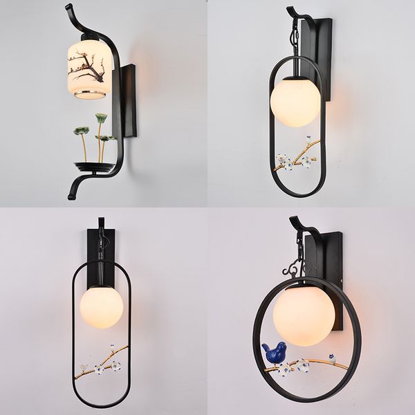 new chinese wall lamp bedroom bedside lamp led retro creative modern minimalist living room tv background wall glass
new chinese wall lamp bedroom bedside lamp led retro creative modern minimalist living room tv background wall glass
