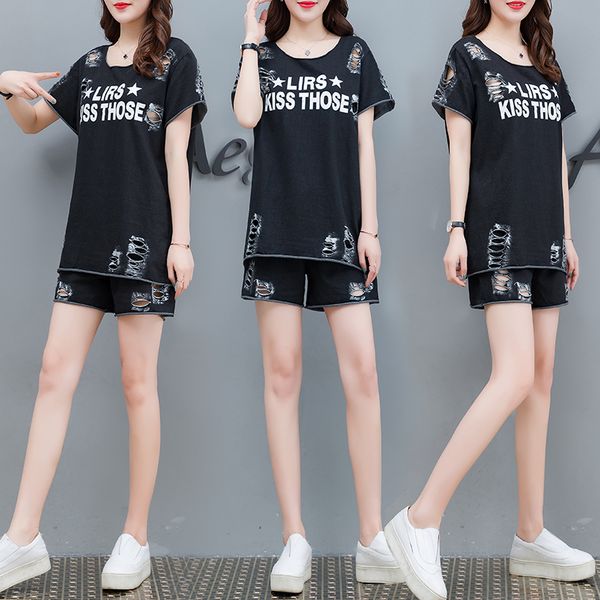 denim outfits womens jeans sets black two piece set 2020 summer mini short pants and hollow out letter co-ord set clothing, White 
denim outfits womens jeans sets black two piece set 2020 summer mini short pants and hollow out letter co-ord set clothing, White