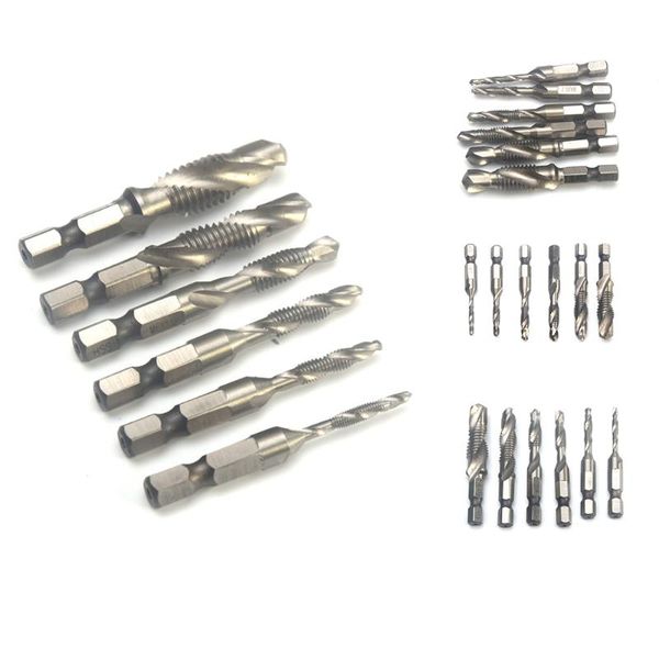 6pcs electric screwdriver hexagon handle 3 in 1 compound tap high speed steel drill bits hole saw tile ceramic woodworking tools
6pcs electric screwdriver hexagon handle 3 in 1 compound tap high speed steel drill bits hole saw tile ceramic woodworking tools