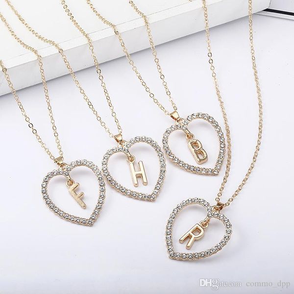 luxury crystal initial letter pendant necklaces for women hollow love heart 26 alphabet charm gold chains fashion jewelry, Silver
luxury crystal initial letter pendant necklaces for women hollow love heart 26 alphabet charm gold chains fashion jewelry, Silver