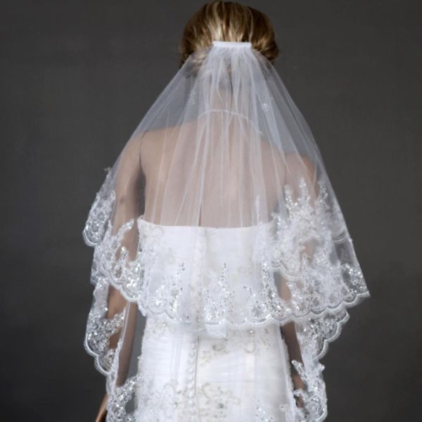 wedding veils fashionable bridal veil two layers white tulle with comb paillette wedding accessories
wedding veils fashionable bridal veil two layers white tulle with comb paillette wedding accessories
