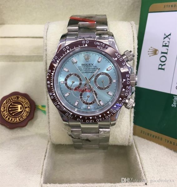 With original box luxury tainle teel bracelet coffee border platinum 116506 men watch 40mm mechanical automatic man watche
With original box luxury tainle teel bracelet coffee border platinum 116506 men watch 40mm mechanical automatic man watche