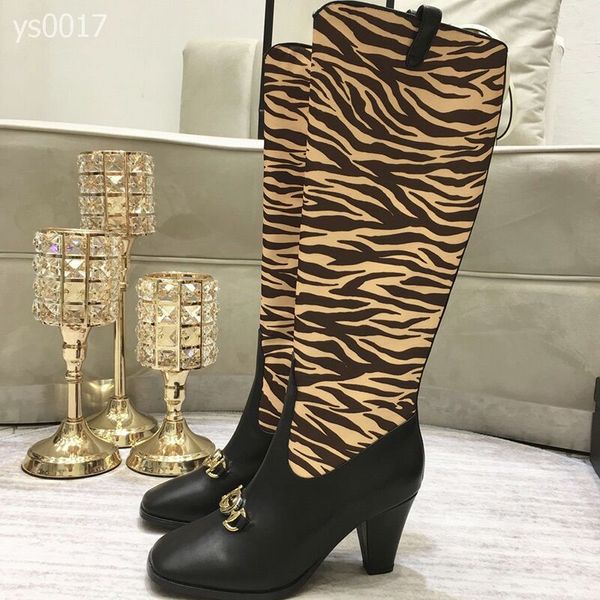 leisure autumn and winter european and american catwalk fashion boots high-heeled square head color matching leather knight boots, Black
leisure autumn and winter european and american catwalk fashion boots high-heeled square head color matching leather knight boots, Black