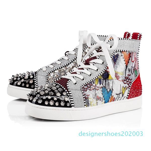 2020 designer shoes men women fashion spike sneakers black red white blue leather suede graffiti flat bottoms luxury casual shoe d03
2020 designer shoes men women fashion spike sneakers black red white blue leather suede graffiti flat bottoms luxury casual shoe d03