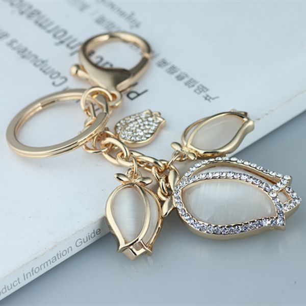 fashion high-end keychain exquisite tulip flower string car key chain girl bag pendant jewelry rhinestone couple gift, Silver
fashion high-end keychain exquisite tulip flower string car key chain girl bag pendant jewelry rhinestone couple gift, Silver