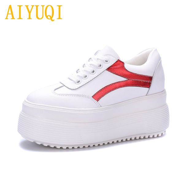 aiyuqi women casual shoes 2019 spring new genuine leather women platform high heels, mesh sponge cake bottom white shoes, Black
aiyuqi women casual shoes 2019 spring new genuine leather women platform high heels, mesh sponge cake bottom white shoes, Black