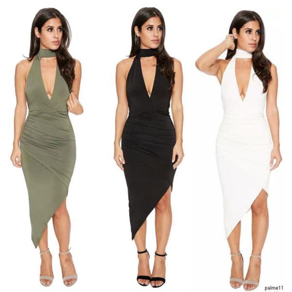 womens designer split neck hip dress summer backless skirth, Black;gray
womens designer split neck hip dress summer backless skirth, Black;gray