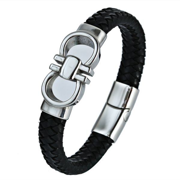 amazon new style hand jewelry simple stainless steel weaving leather bracelet fashion titanium steel bracelets bow magnetic snap, Silver
amazon new style hand jewelry simple stainless steel weaving leather bracelet fashion titanium steel bracelets bow magnetic snap, Silver